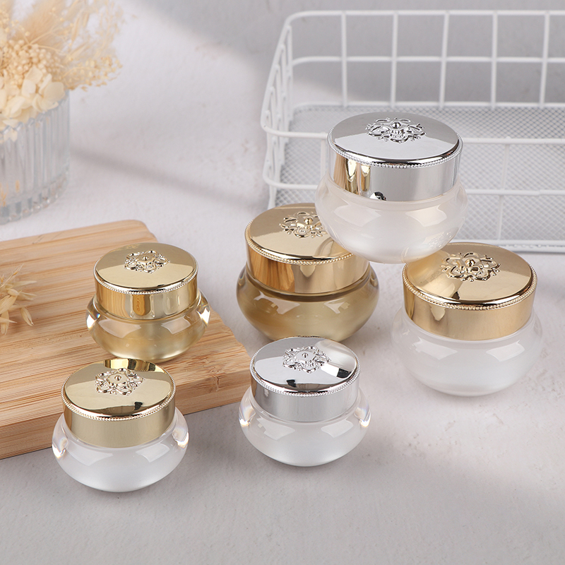 Luxury Skincare Products - ขวดครีมอะคริลิคแบบเติมได้ ขนาด 5/10/20 กรัม ภาชนะบรรจุเครื่องสำอาง หรูหรา