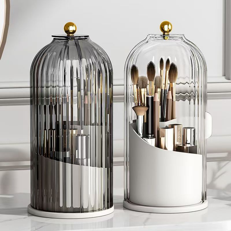 Luxury Skincare Containers - 360 ° หมุนผู้ถือแปรงแต่งหน้าพร้อมฝาปิดหรูหราเครื่องสําอางค์ลิปสติก Eyebrow ผู้ถือดินสออายแชโดว์กล่องเก็บ
