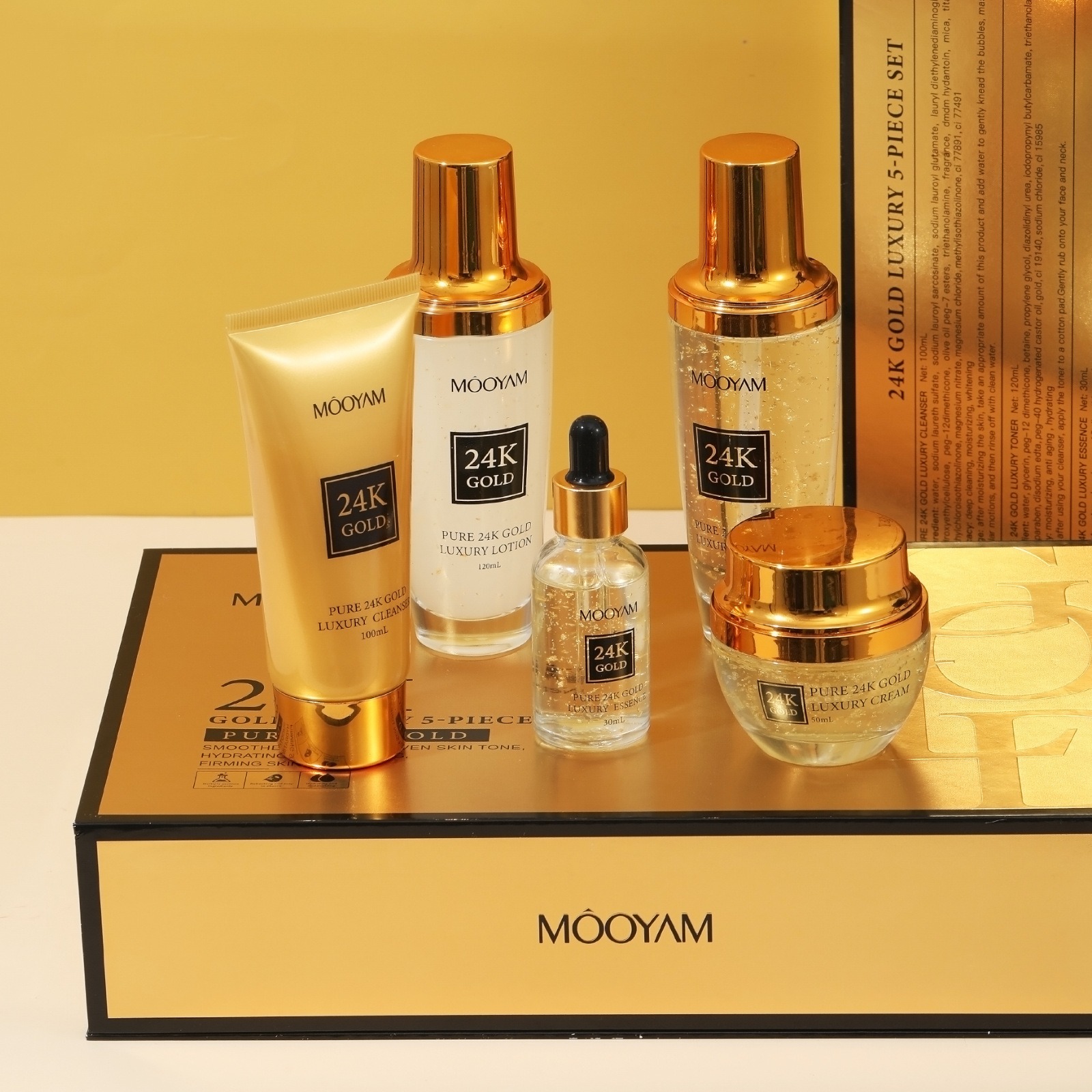 Luxury Skincare Sets - ชุดบำรุงผิวหน้า 24K โกลด์ ลักชัวรี่ ช่วยลดเลือนริ้วรอย ฟื้นฟูผิว