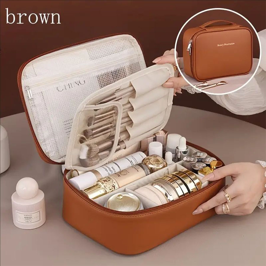 Luxury Skincare Containers - ใหม่กระเป๋าเครื่องสำอางของผู้หญิงกระเป๋าเก็บของแบบพกพาความจุขนาดใหญ่กระเป๋าแต่งหน้าสุดหรูกระเป๋าเดินทางออแกไนเซอร์สิ่งจำเป็นกระเป๋าใส่อุปกรณ์อาบน้ำ