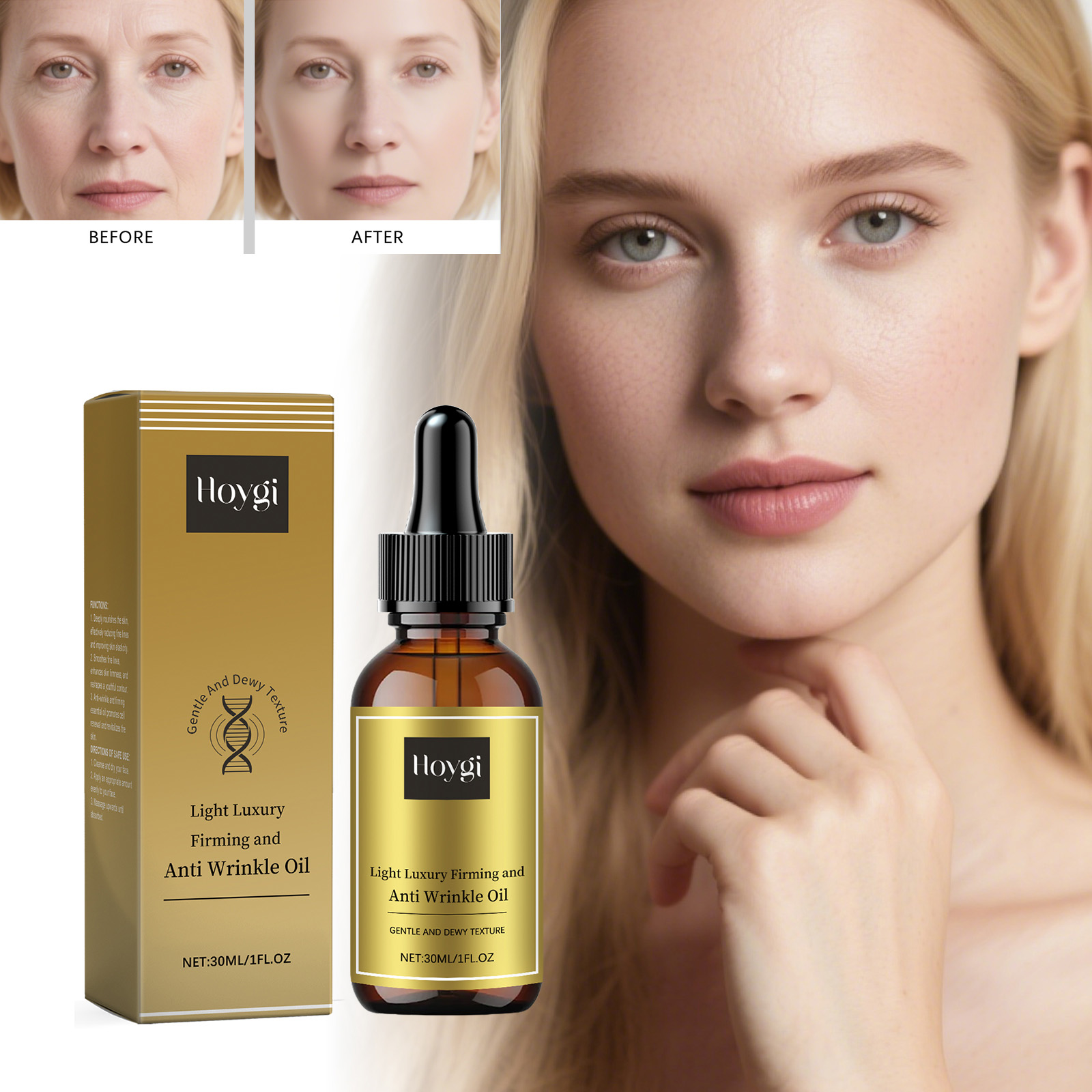 Luxury Skincare Products - น้ำมันบำรุงผิวหน้ากระชับ ยกกระชับ ลดเลือนริ้วรอย ปรับผิวให้กระจ่างใส บำรุงผิวให้เรียบเนียน นุ่ม