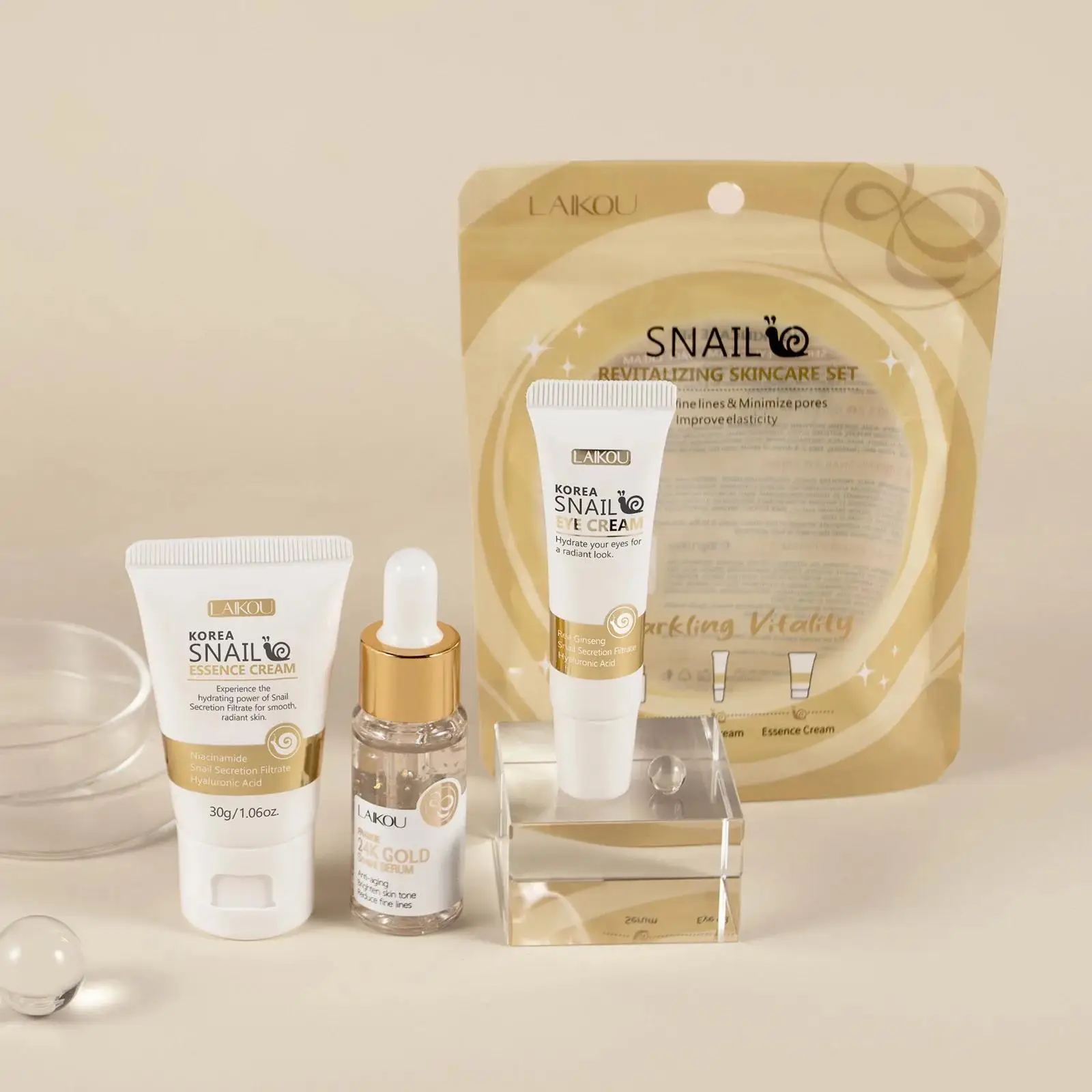 เซรั่มบำรุงผิวหน้าและรอบดวงตาส - Luxury Skincare Essence บทวิจารณ์และราคา