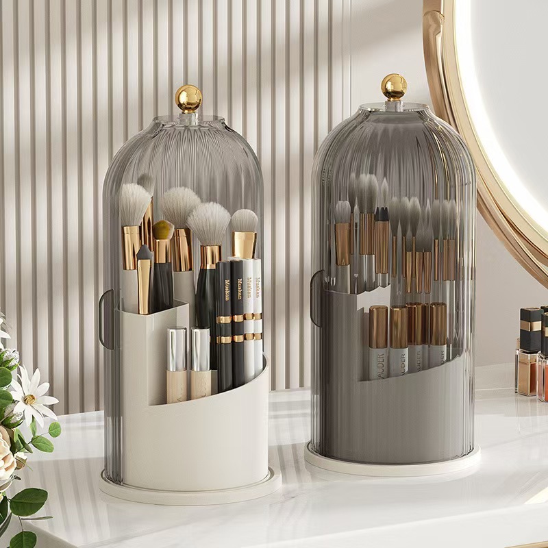 360 °   หมุนผู้ถือแปรงแต่งหน้า - Luxury Skincare Containers บทวิจารณ์และราคา