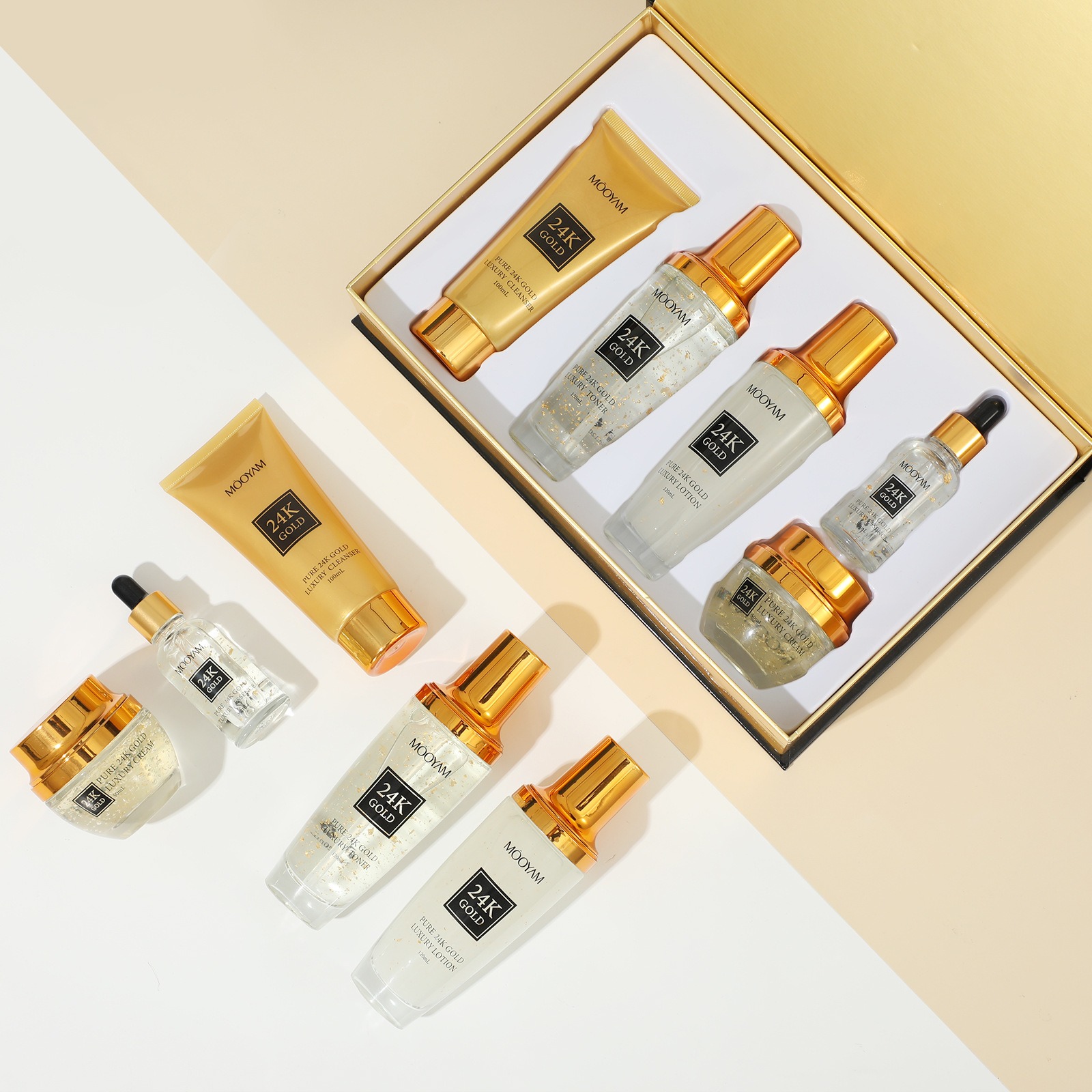 ชุดบำรุงผิวหน้า 24K โกลด์ ลักช - Luxury Skincare Sets บทวิจารณ์และราคา